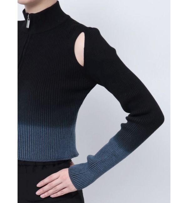 EMODA「グラデーションリブジップニット」|ニット・セーター|