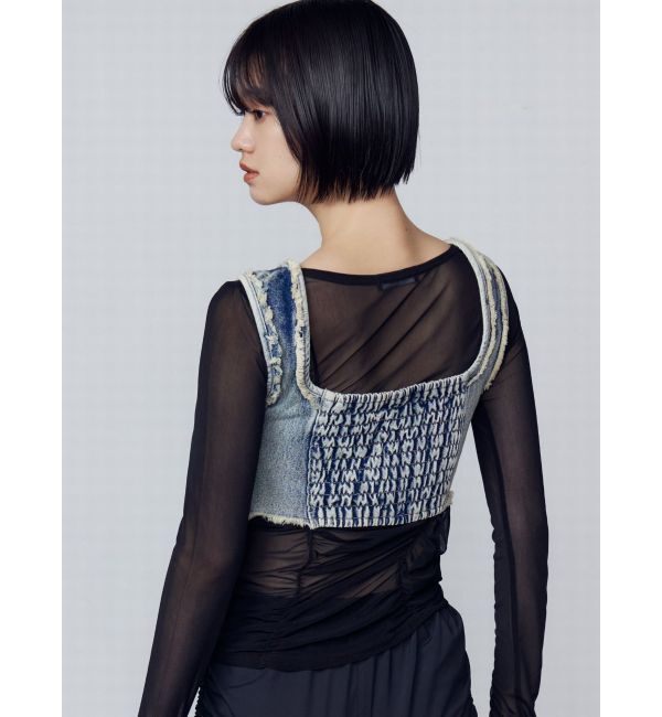 EMODA「チョーカーリボンシアートップ」|Tシャツ・カットソー|