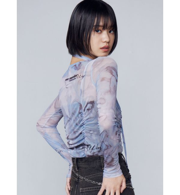 EMODA「チョーカーリボンシアートップ」|Tシャツ・カットソー|