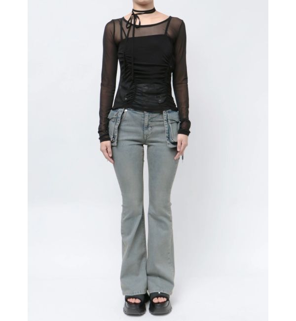 EMODA「チョーカーリボンシアートップ」|Tシャツ・カットソー|