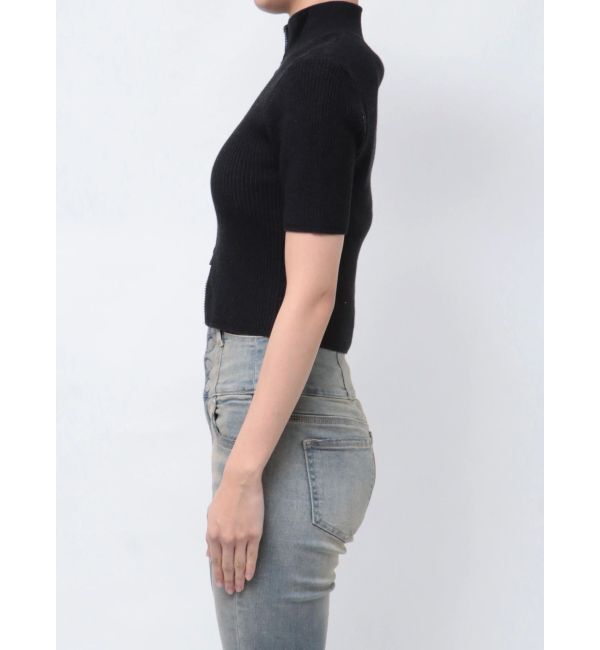 EMODA「プレーティングハーフリブジップニット」|ニット・セーター|