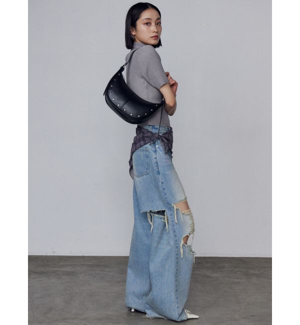 EMODA「プレーティングハーフリブジップニット」|ニット・セーター|