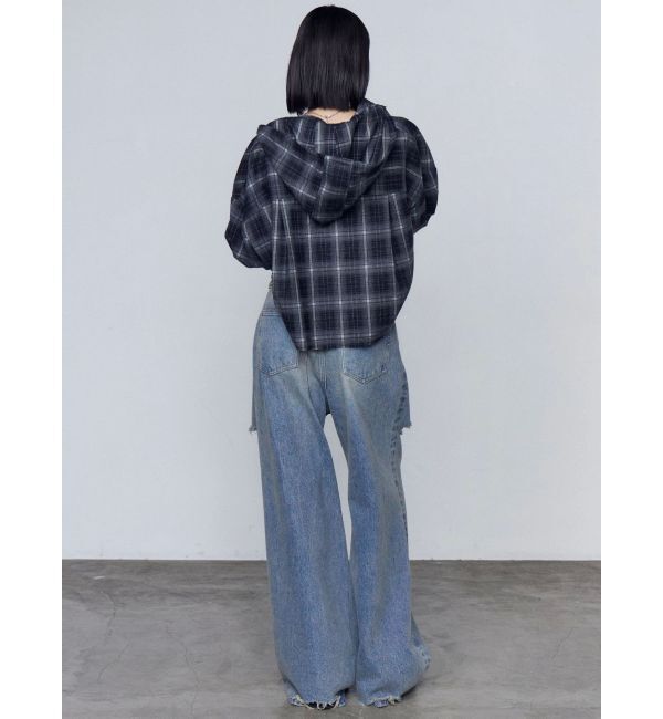 EMODA「クロップフードシャツ」|シャツ・ブラウス|