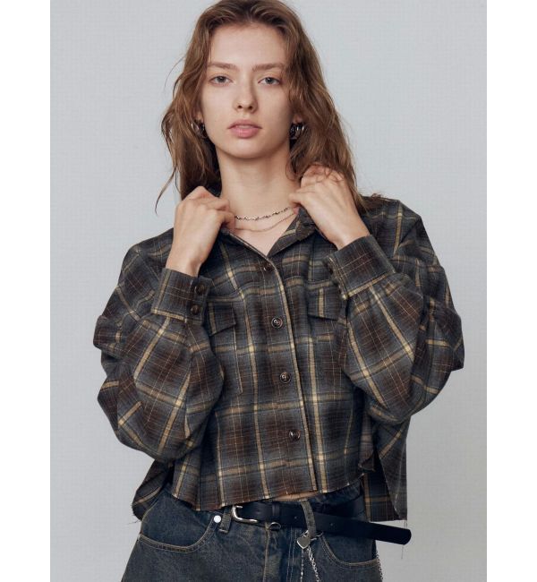 EMODA「クロップフードシャツ」|シャツ・ブラウス|