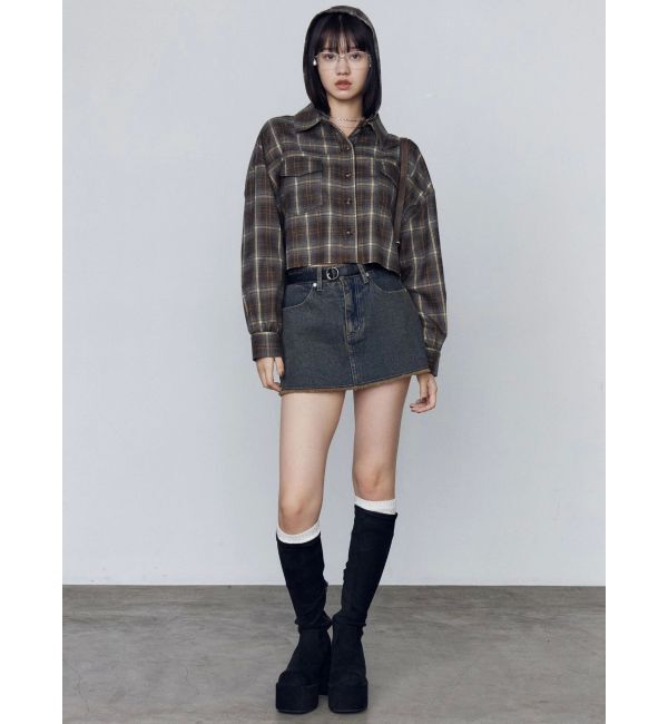 EMODA「クロップフードシャツ」|シャツ・ブラウス|