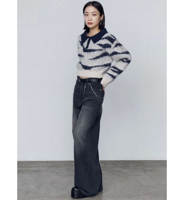 EMODA「アートゼブラカラーニット」|ニット・セーター|