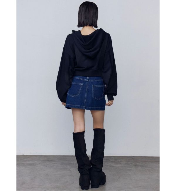 EMODA「シェービングショートジップフーディ」|パーカー|