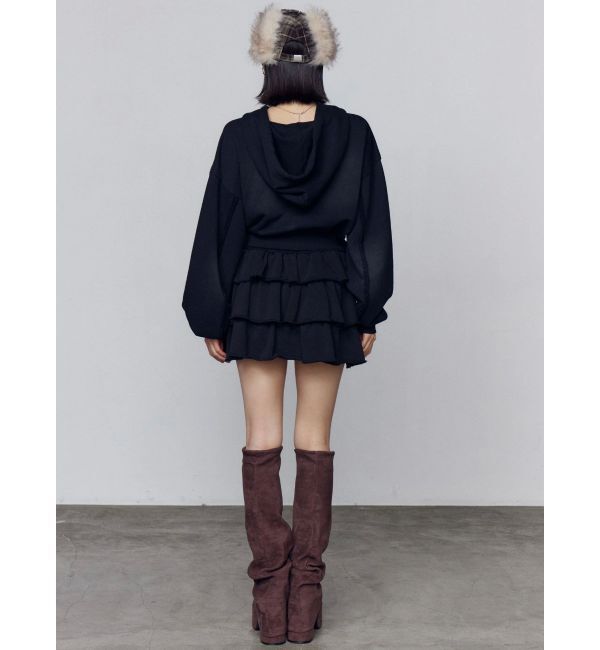 EMODA「シェービングショートジップフーディ」|パーカー|