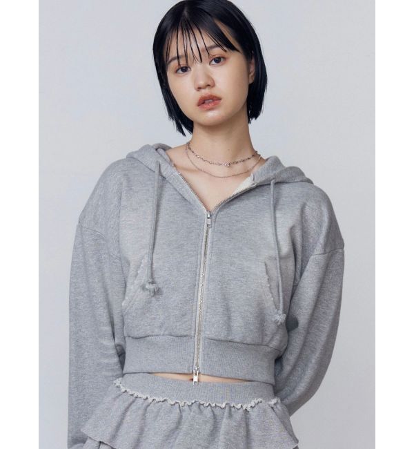 EMODA「シェービングショートジップフーディ」|パーカー|