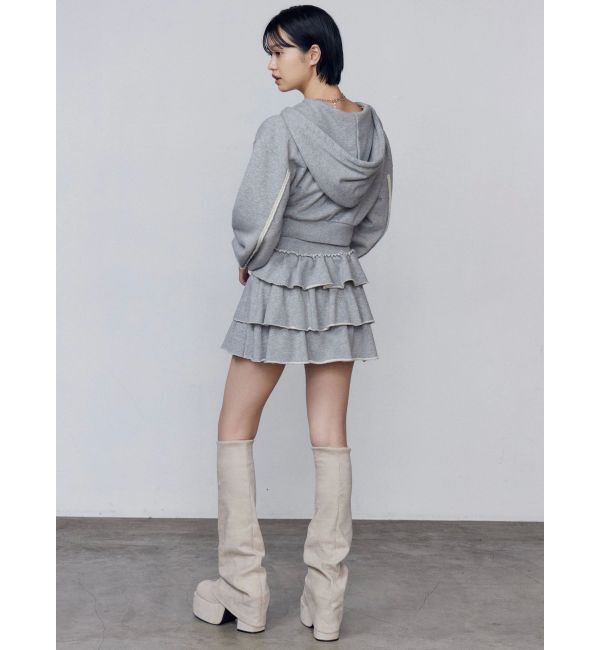 EMODA「シェービングショートジップフーディ」|パーカー|