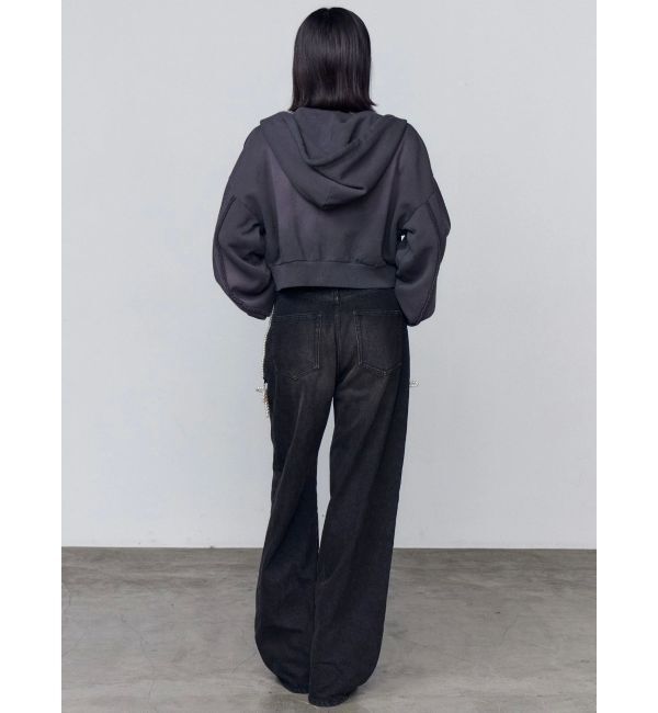 EMODA「シェービングショートジップフーディ」|パーカー|