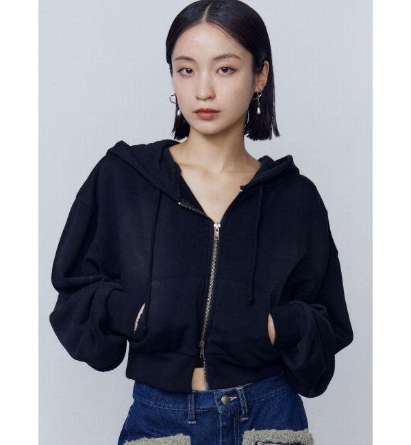 EMODA「シェービングショートジップフーディ」|パーカー|
