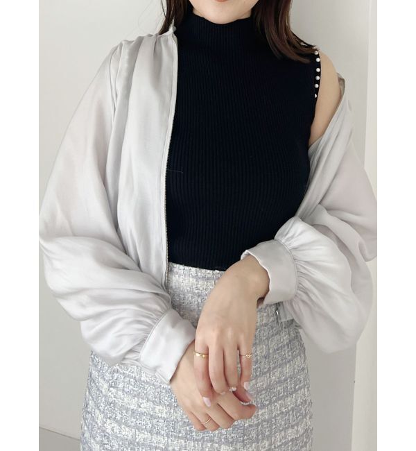 MERCURYDUO「ボリュームスリーブショートブルゾン」|ブルゾン・スタジャン|