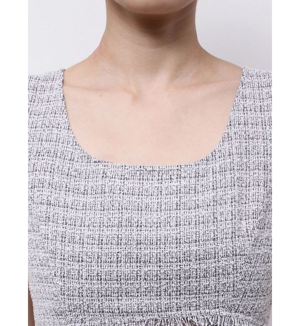 MERCURYDUO「カットアウトツイードミニマーメイドワンピース」|ワンピース|