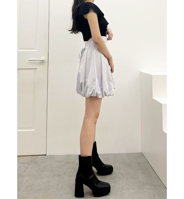 MERCURYDUO「2WAY総針ラッフルコンパクトニット」|ニット・セーター|