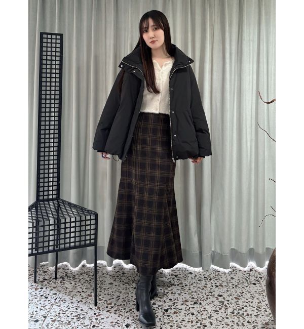 MERCURYDUO「スタンドカラーミドルダウンコート」|その他|