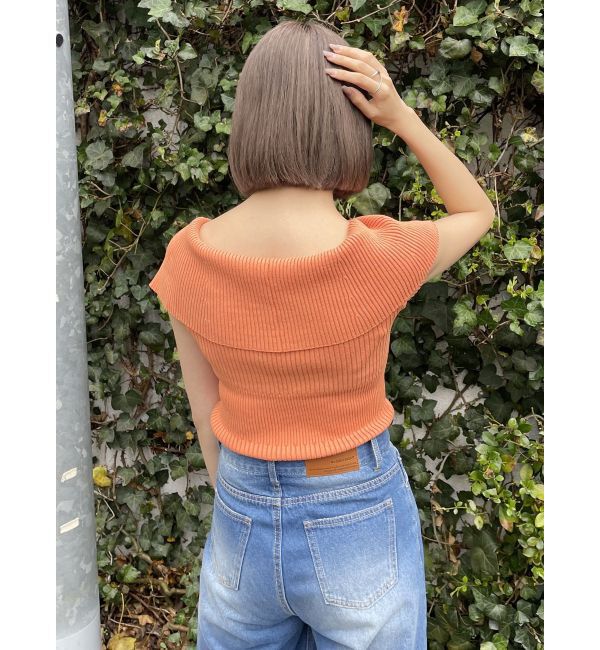 MURUA「オフショルチャイナボタンニット」|ニット・セーター|