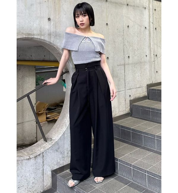 MURUA「オフショルチャイナボタンニット」|ニット・セーター|