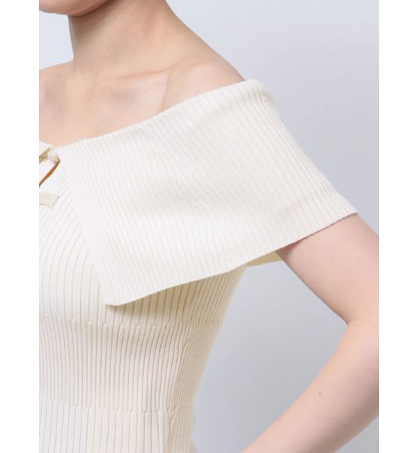 MURUA「オフショルチャイナボタンニット」|ニット・セーター|