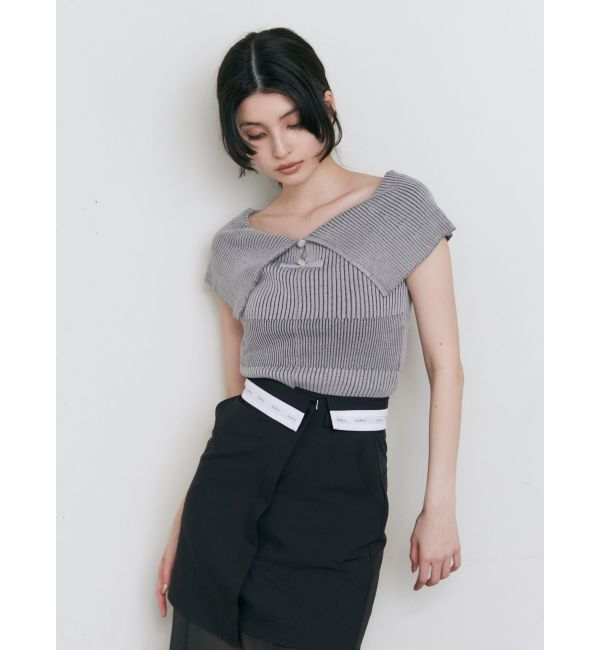 MURUA「オフショルチャイナボタンニット」|ニット・セーター|