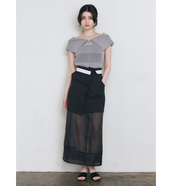 MURUA「オフショルチャイナボタンニット」|ニット・セーター|