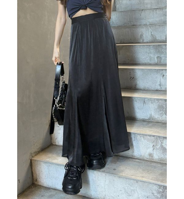 MURUA「シャイニーシアースカート」|スカート|ブラック