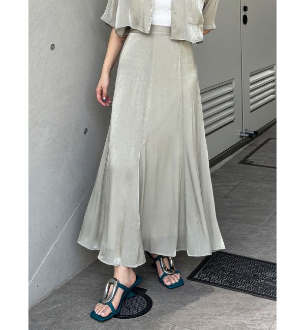 MURUA「シャイニーシアースカート」|スカート|ライトグリーン