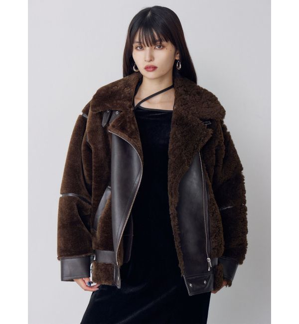 MURUA「ミックスファーフェイクムートン」|ブルゾン・スタジャン|