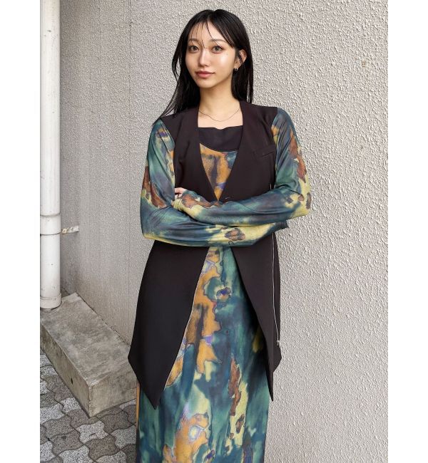 MURUA「レイヤードパターンシアーワンピース」|ワンピース|