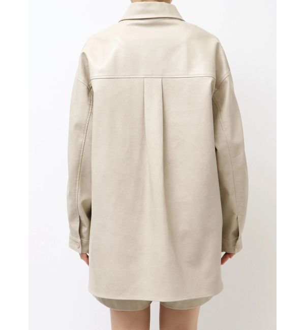 Ungrid「スリーブデザインフェイクレザーシャツ」|シャツ・ブラウス|