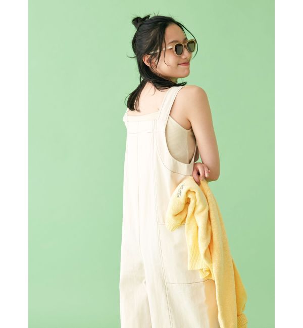 Ungrid「【WEB限定】ステッチデザインサロペット」|オールインワン|