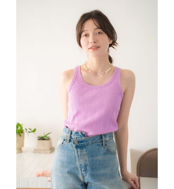 Ungrid「ランダムテレコタンクトップ」|タンクトップ|