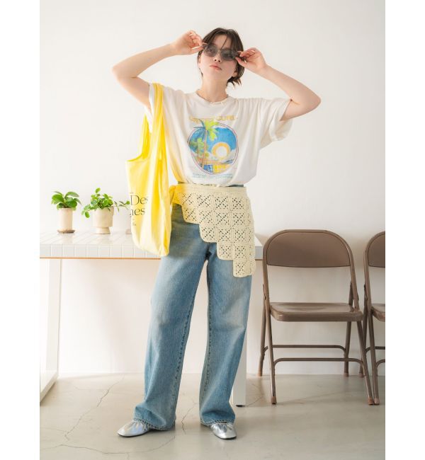 Ungrid「CREST CURLロゴTee」|Tシャツ・カットソー|