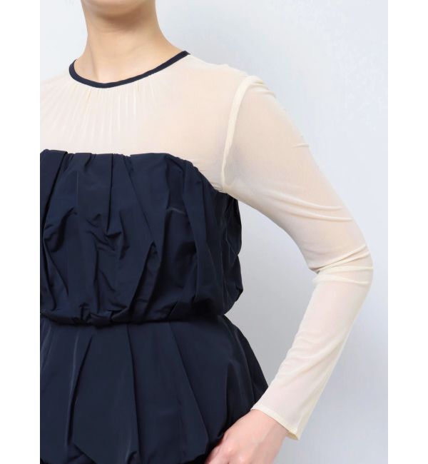 LAGUNAMOON「LADYフォルムペプラムレースドレス」|ドレス|