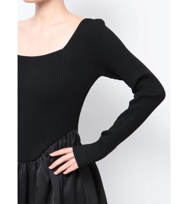 LAGUNAMOON「LADYニットドッキングコクーンワンピース」|ドレス|