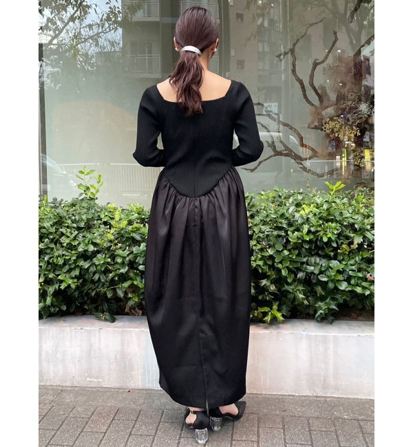 LAGUNAMOON「LADYニットドッキングコクーンワンピース」|ドレス|