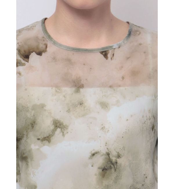 LAGUNAMOON「マーブライズドシアープリントブラウス」|シャツ・ブラウス|