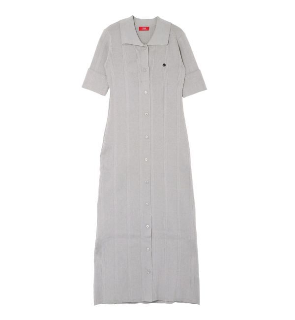 LAGUNAMOON「【POLO BCSコラボ】シャツカラーニットワンピース」|ワンピース|グレー
