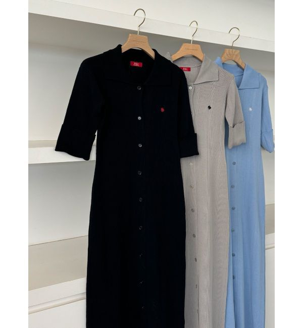 LAGUNAMOON「【POLO BCSコラボ】シャツカラーニットワンピース」|ワンピース|