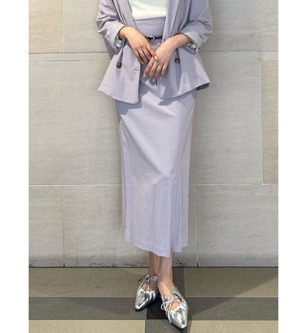 LAGUNAMOON「ベルトセットIラインスカート」|スカート|ラベンダー