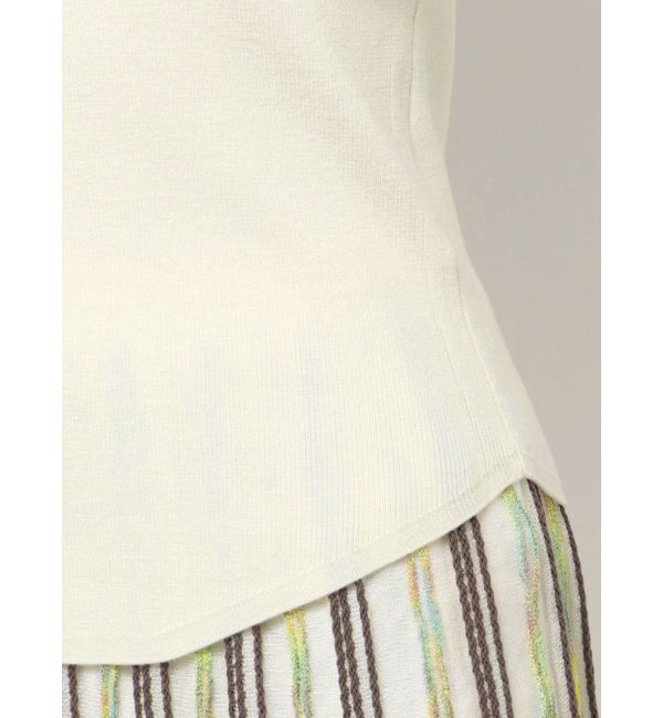 LAGUNAMOON「MIXストライプオフショルニットトップス」|ニット・セーター|