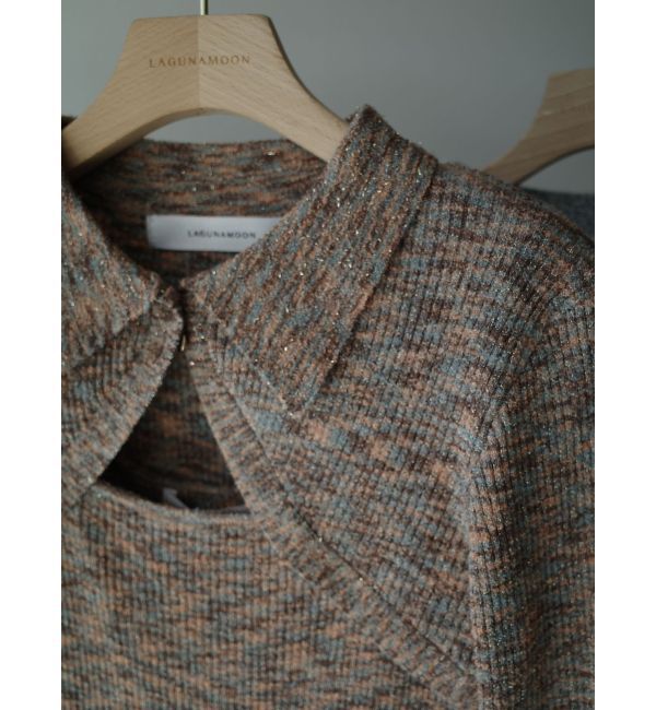 LAGUNAMOON「【追加生産】クロップドカーデセットニットワンピース」|ワンピース|