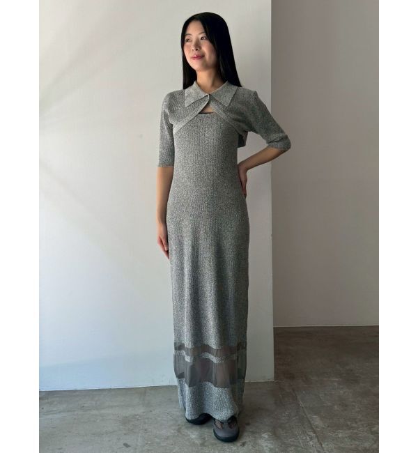 LAGUNAMOON「【追加生産】クロップドカーデセットニットワンピース」|ワンピース|