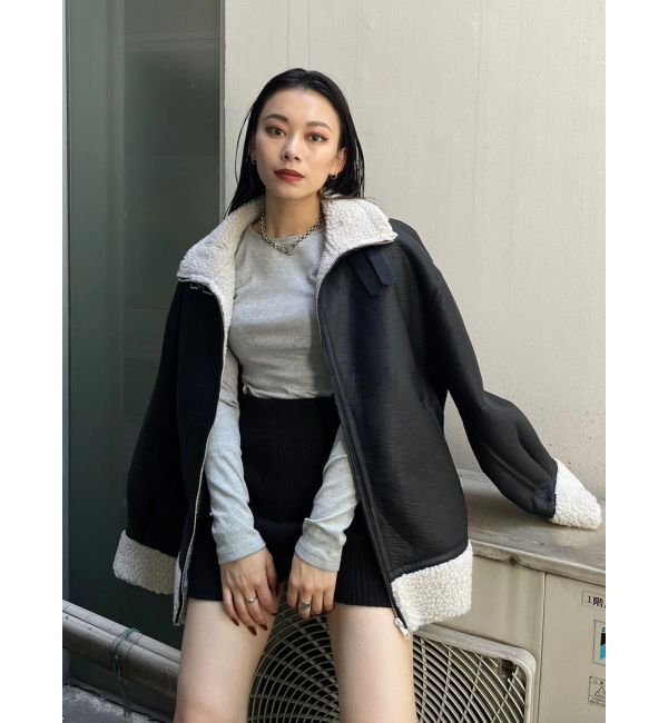 EVRIS「オーバーサイズボアブルゾン」|ブルゾン・スタジャン|