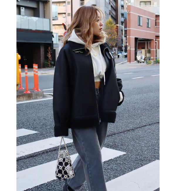 EVRIS「オーバーサイズボアブルゾン」|ブルゾン・スタジャン|