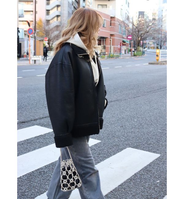 EVRIS「オーバーサイズボアブルゾン」|ブルゾン・スタジャン|