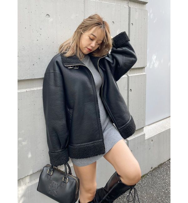 EVRIS「オーバーサイズボアブルゾン」|ブルゾン・スタジャン|