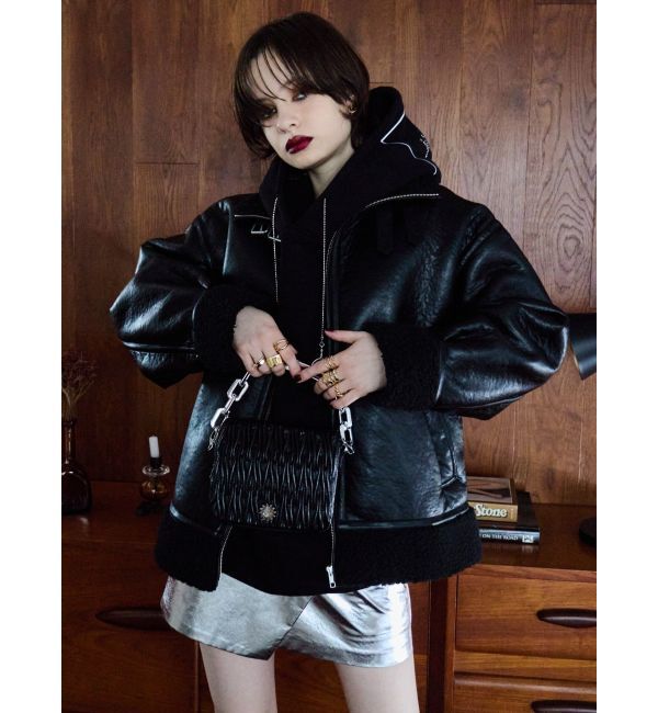 EVRIS「オーバーサイズボアブルゾン」|ブルゾン・スタジャン|