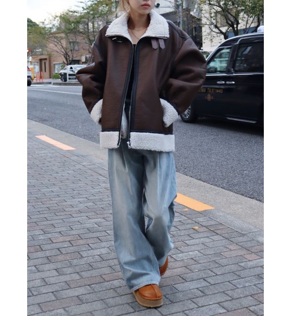 EVRIS「オーバーサイズボアブルゾン」|ブルゾン・スタジャン|