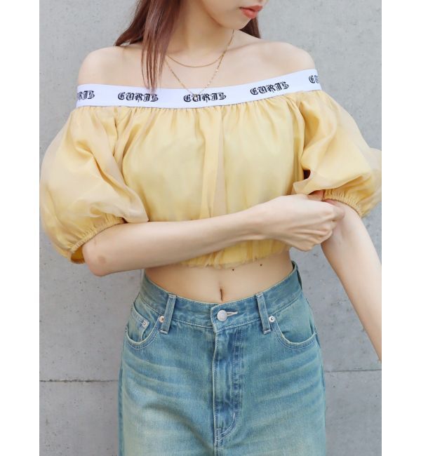 EVRIS「ロゴラインオフショルトップス」|シャツ・ブラウス|